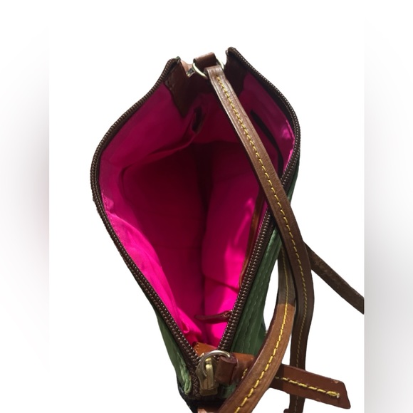 Dooney & Bourke Nylon Crossbody Pouchette Shoulder Bag Green 7x9x2  Small Pink - Picture 5 of 10
